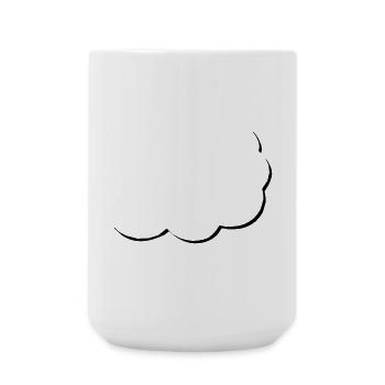 speech balloon | halbe Sprechblase | Wolke | Cloud - Große Tasse 440 ml - Weiß - Vorne