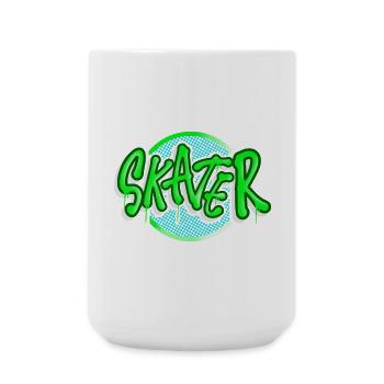 Skater - Große Tasse 440 ml - Weiß - Vorne