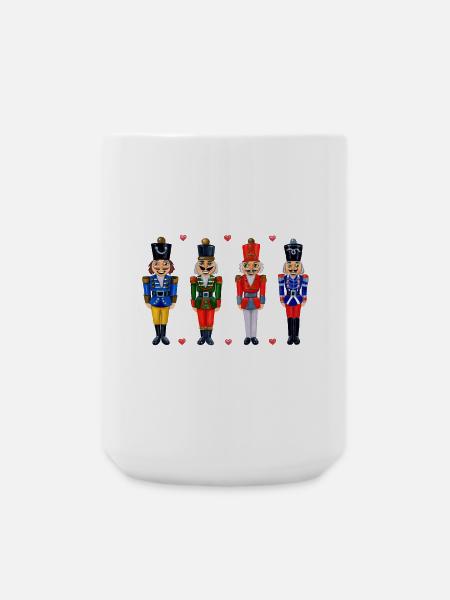 VIER LUSTIGE NUSSKNACKER - Große Tasse 440 ml - Weiß