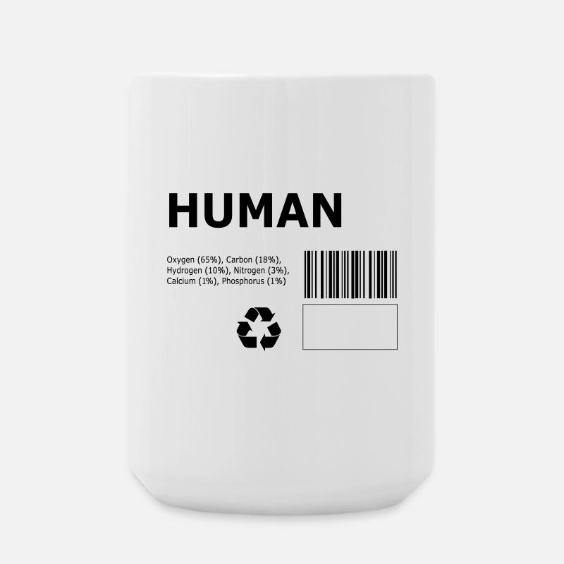 Mensch - Große Tasse 440 ml - Weiß