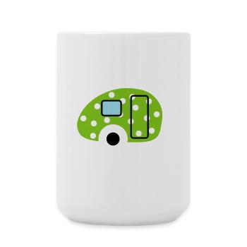 Caravane Caravane Points Verts Camping Oeuf de Pâques - Grande tasse 440 ml - blanc - Devant
