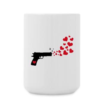 Peace Movement Heart Peace Love Statement - Large Mug 440 ml - white - Front
