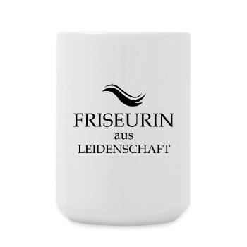 Friseurin aus Leidenschaft Symbol Beruf Haare icon - Große Tasse 440 ml - Weiß - Vorne