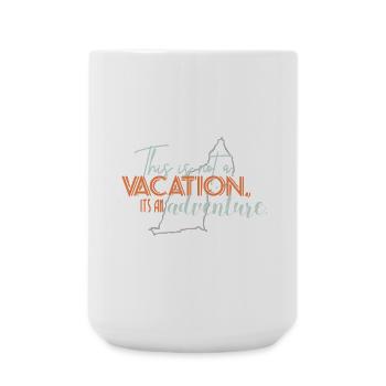 Wie tickt dein Sommer: Urlaub oder Abenteuer? - Große Tasse 440 ml - Weiß - Vorne