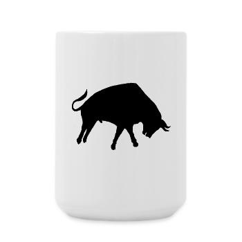 BLACK BULL Kreation Louis RUNEMBERG © Adagp - Große Tasse 440 ml - Weiß - Vorne