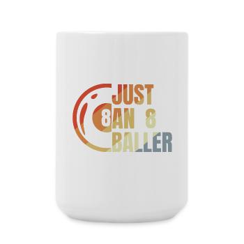 Billiards 8 Ball - Large Mug 440 ml - white - Front