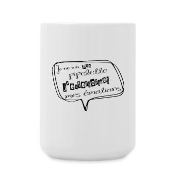 Je ne suis pas une pipelette,j'extériorise - Grande tasse 440 ml - blanc - Devant