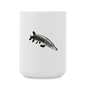 Hecht - Große Tasse 440 ml - Weiß - Vorne