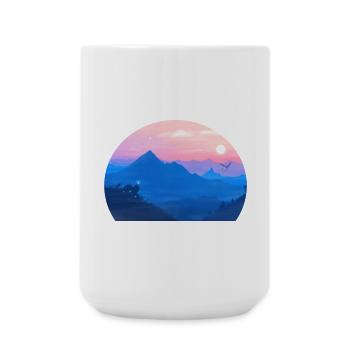 A Stellar Wolf Dream: The Colors of Dawn - Large Mug 440 ml - white - Front
