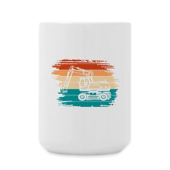 Excavatrice - Grande tasse 440 ml - blanc - Devant