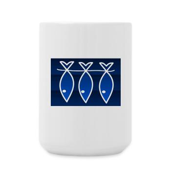 FISH. APRIL FOOL. EASTER. SARDINE. SEA - Large Mug 440 ml - white - Front