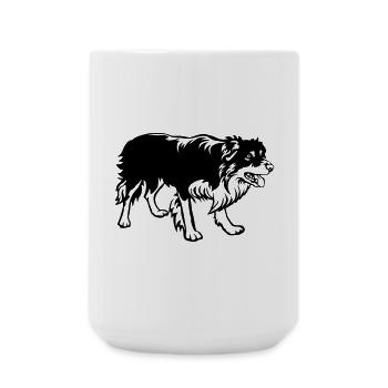 Border Collie - Large Mug 440 ml - white - Front