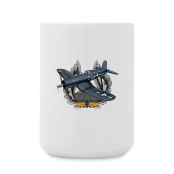 F4U Corsair - Große Tasse 440 ml - Weiß - Vorne