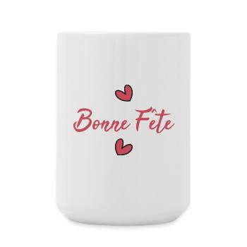 FÊTE DES MÈRES. BONNE FÊTE MAMAN. MAMAN. JE T'AIME - Grande tasse 440 ml - blanc - Devant