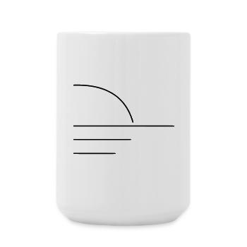 Sonne - Große Tasse 440 ml - Weiß - Vorne
