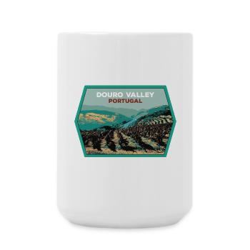 Écusson Vallée du Douro, Portugal Illustration - Grande tasse 440 ml - blanc - Devant