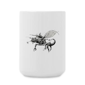 Robot insect - Large Mug 440 ml - white - Front