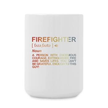 Feuerwehrmann Begriff - Große Tasse 440 ml - Weiß - Vorne