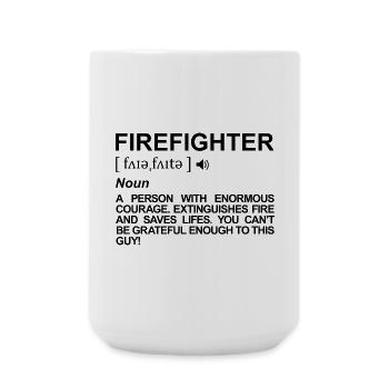 Signification pompier - Grande tasse 440 ml - blanc - Devant