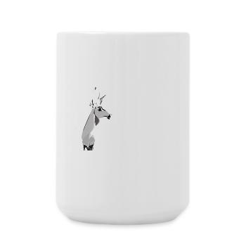rehbell reh rebell jäger jagd rehbock - Große Tasse 440 ml - Weiß - Vorne