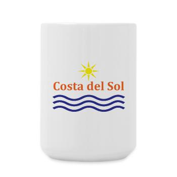 Costa del Sol Sonne und Wellen Design - Große Tasse 440 ml - Weiß - Vorne