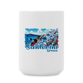 Santorini Greece Ocean Greek Island - Large Mug 440 ml - white - Front