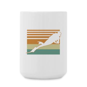 Diver Flag - Große Tasse 440 ml - Weiß - Vorne