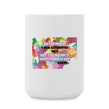 Wer bin ich? LGBTQ+? - Große Tasse 440 ml - Weiß - Vorne