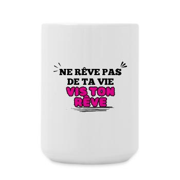 Message Inspirant Visuel florale rose - Grande tasse 440 ml - blanc - Devant