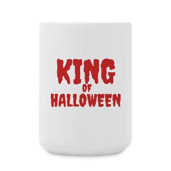 King of Halloween Spooky Font Design - Large Mug 440 ml - white - Front