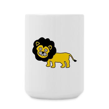 Le lion comme design pour enfants - Grande tasse 440 ml - blanc - Devant