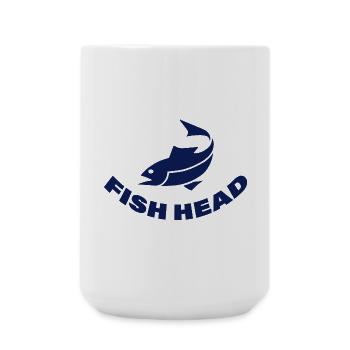 FISH HEAD - Large Mug 440 ml - white - Front