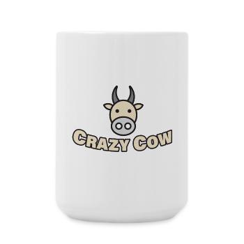CRAZY COW - Große Tasse 440 ml - Weiß - Vorne