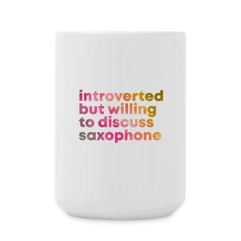 saxophone - Grande tasse 440 ml - blanc - Devant