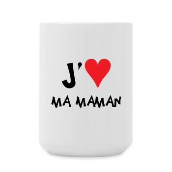 J'aime ma maman - Fête des Mères - Grande tasse 440 ml - blanc - Devant