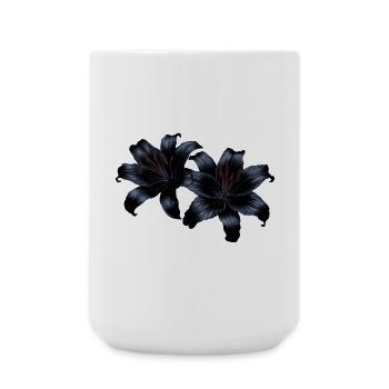 Lilien, blumen Outfits, goth - Große Tasse 440 ml - Weiß - Vorne