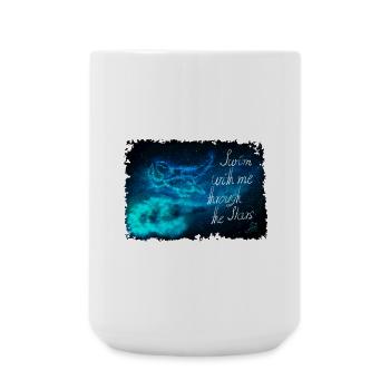 Swim through the stars - Large Mug 440 ml - white - Front