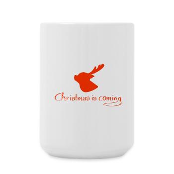 Christmas is coming - Große Tasse 440 ml - Weiß - Vorne