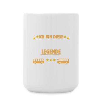 Busfahrer Legende - Große Tasse 440 ml - Weiß - Vorne