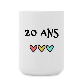 20. 20 YEARS. 20th ANNIVERSARY. 20 YEARS ANNIVERSARY. - Large Mug 440 ml - white - Front