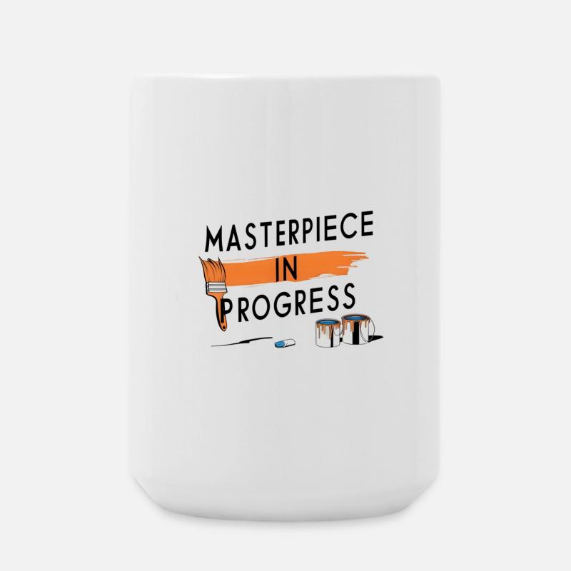 Masterpiece in Progress - Large Mug 440 ml - white