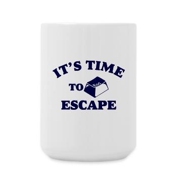 Its Time to Escape - Large Mug 440 ml - white - Front