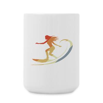 Surfeur vintage - Grande tasse 440 ml - blanc - Devant