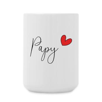 PAPY. FÊTE DES PÈRES. BONNE FÊTE PAPY. JE T'AIME. - Grande tasse 440 ml - blanc - Devant