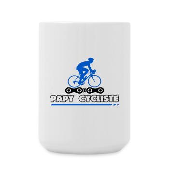 Opa Radfahrer - Große Tasse 440 ml - Weiß - Vorne