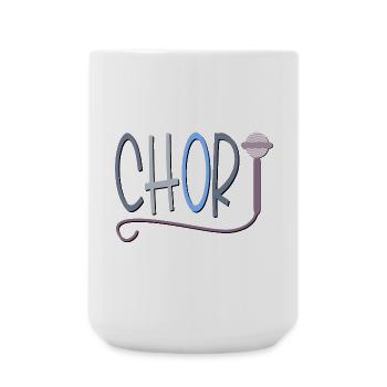 CHOR MIKROFON - HOBBY SINGEN - Große Tasse 440 ml - Weiß - Vorne