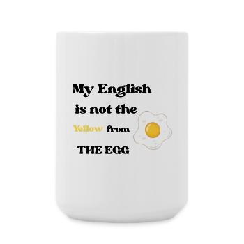 Frühstücks-Fried Egg Illustration - Große Tasse 440 ml - Weiß - Vorne