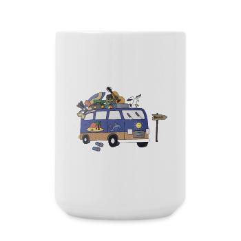Beach Camper Life - Große Tasse 440 ml - Weiß - Vorne