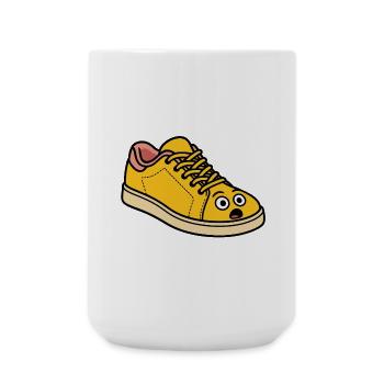 Chaussure surprise - Chaussure de dessin animé drôle - Grande tasse 440 ml - blanc - Devant