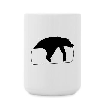 Chill Bär Schlafen Grizzly Ruhe Entspannen - Große Tasse 440 ml - Weiß - Vorne